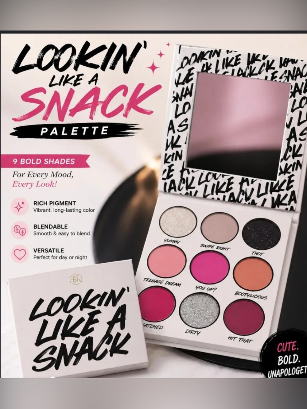 BH Cosmetics Lookin' Like a Snack Pink and Neutral Eyeshadow Palette